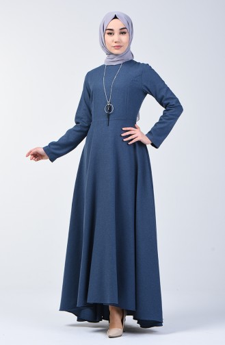 Dress with Necklace 5132-03 Indigo 5132-03