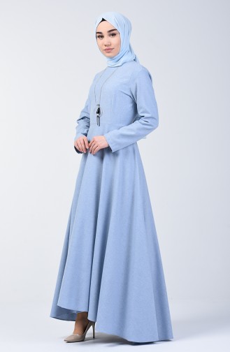 Robe Hijab Bleu Bébé 5132-06