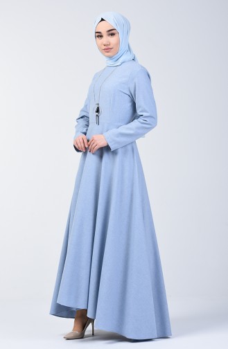 Babyblau Hijab Kleider 5132-06