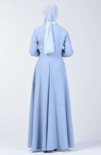 Babyblau Hijab Kleider 5132-06