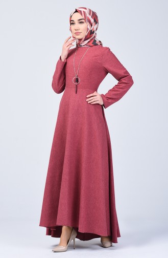 Dress with Necklace 5132-11 Dark Rose Dry 5132-11