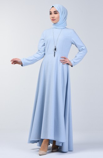 فستان مع قلادة أزرق ثلجي 5132-12