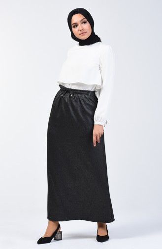 Elastic Waist Skirt 3185ETK-01 Black 3185ETK-01