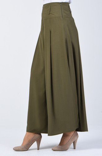 Viscose Trouser Skirt 6436-06 Khaki Green 6436-06