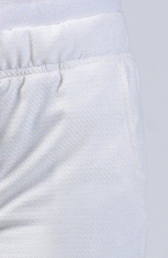 Pantalon D été Taille Élastique 8006A-01 Écru 8006A-01