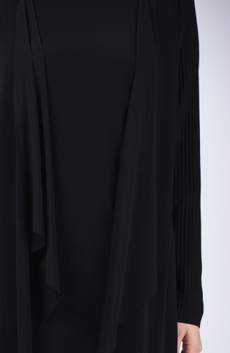 Pleated Sandy Tunic Trousers Double Suit 2050-01 Black 2050-01