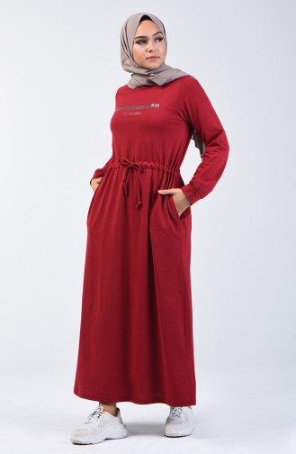 فستان أحمر كلاريت 4114-04