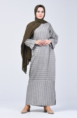 Khaki Hijab Dress 4500-02