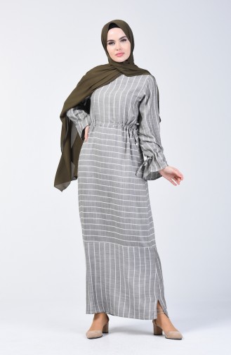 Khaki Hijab Dress 4500-02