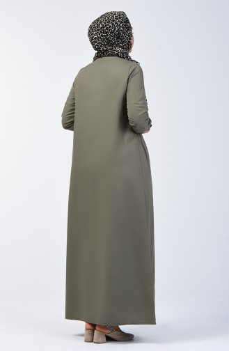 Khaki Hijab Kleider 3144-05