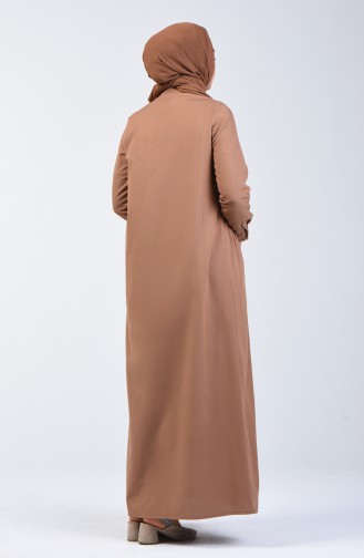 Robe Détail Froncée 3144-06 Camel 3144-06