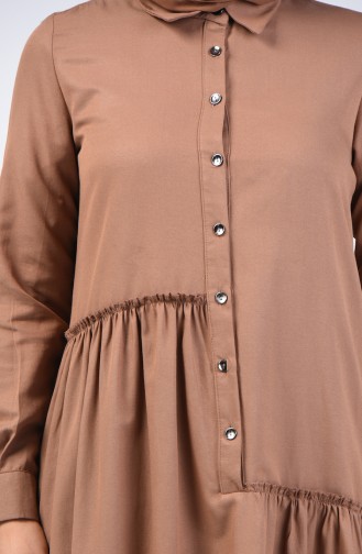 Shirred Dress 3144-06 Camel 3144-06