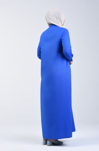 Robe Détail Froncée 3144-09 Bleu Roi 3144-09