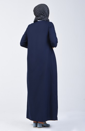 Navy Blue İslamitische Jurk 3144-11