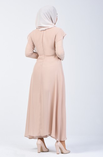 Draped Chiffon Rumper 5130-04 Beige 5130-04