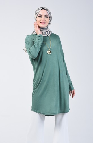 Tunique Avec Collier 1268-02 Vert 1268-02