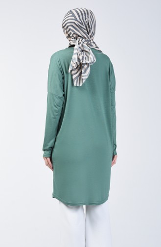 Plain Tunic with Necklace 1268-02 Green 1268-02