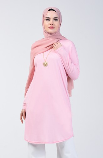 Plain Tunic with Necklace 1268-05 Powder 1268-05