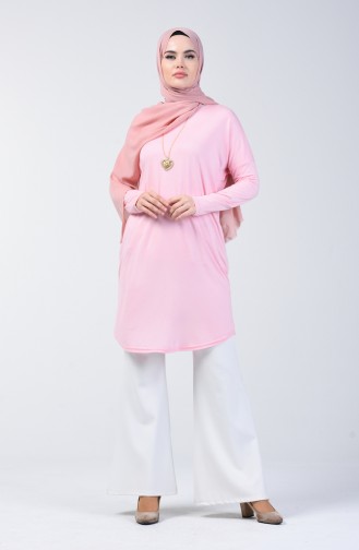 Plain Tunic with Necklace 1268-05 Powder 1268-05