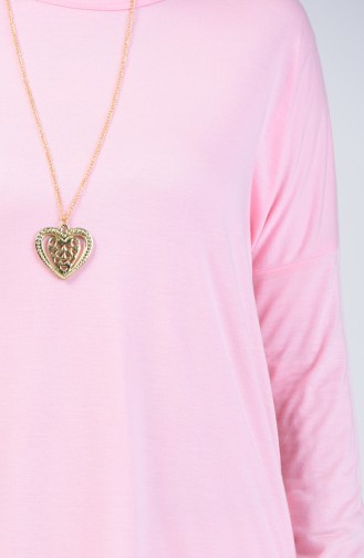Plain Tunic with Necklace 1268-05 Powder 1268-05
