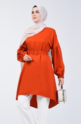 Tunic with Belt 1371-02 Brick Red 1371-02