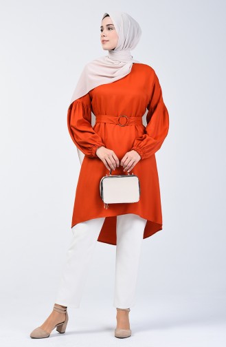 Tunic with Belt 1371-02 Brick Red 1371-02