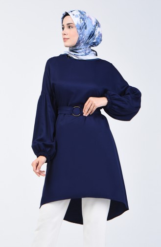 Tunic with Belt 1371-03 Navy Blue 1371-03