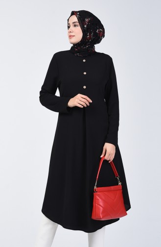 A Pile Crepe Tunic 0119-02 Black 0119-02