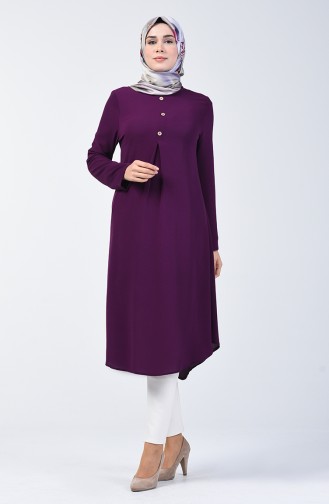 A Pile Crepe Tunic 0119-05 Purple 0119-05