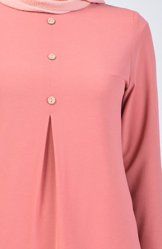 A Pile Crepe Tunic 0119-08 Rose Dry 0119-08