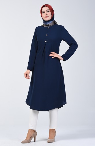 A Pile Crepe Tunic 0119-06 Navy Blue 0119-06