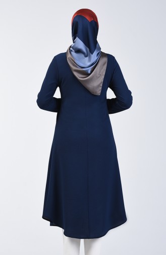 A Pile Crepe Tunic 0119-06 Navy Blue 0119-06