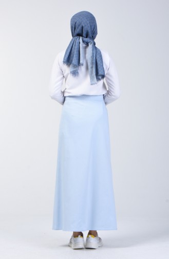 Denim Skirt with Pocket 1287etk-02 Baby Blue 1287ETK-02