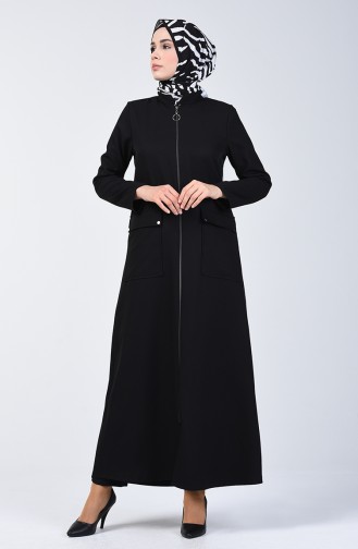 Abaya mit Reissverschluss 2107-03 Schwarz 2107-01