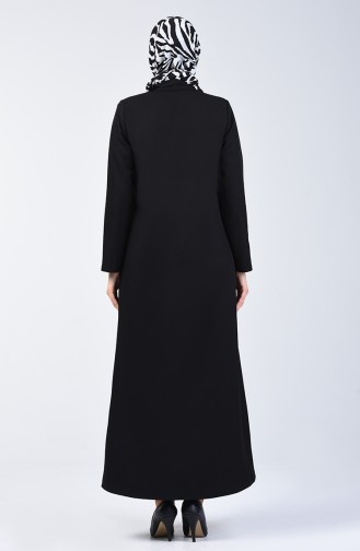 Abaya mit Reissverschluss 2107-03 Schwarz 2107-01