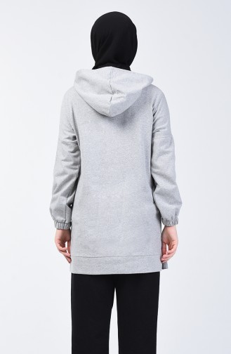  Sweatshirt mit Kapuze 1300-01 Grau 1300-01