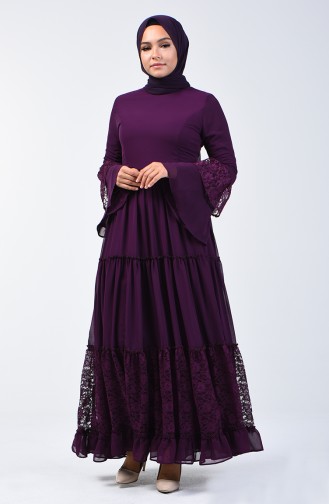 Plum Hijab Dress 81674-04