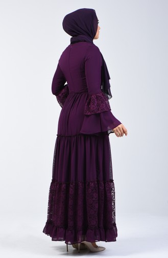 Plum Hijab Dress 81674-04