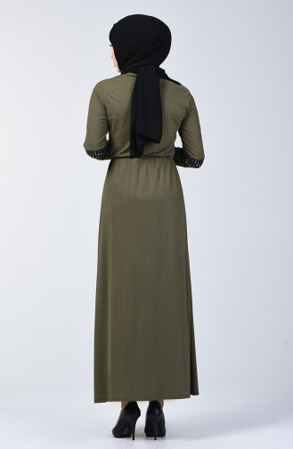 Tasseled Dress 2051-01 Khaki 2051-01