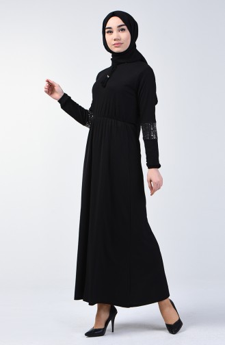Tasseled Dress 2051-02 Black 2051-02