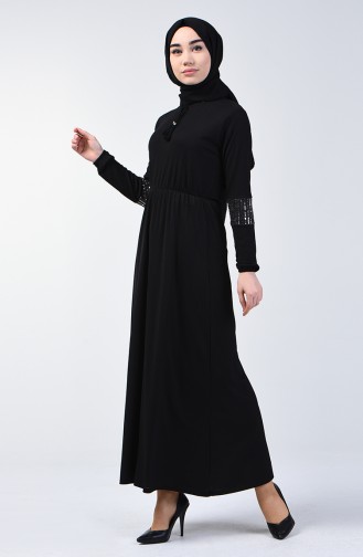 Quasten Kleid 2051-02 Schwarz 2051-02