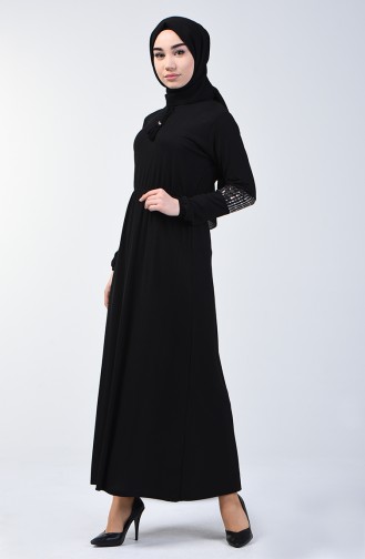 Tasseled Dress 2051-02 Black 2051-02