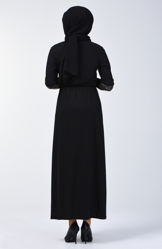 Quasten Kleid 2051-02 Schwarz 2051-02