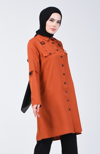 Buttoned Tunic 1312-05 Brick Red 1312-05