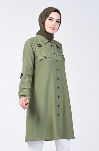 Düğmeli Tunik 1312-06 Haki