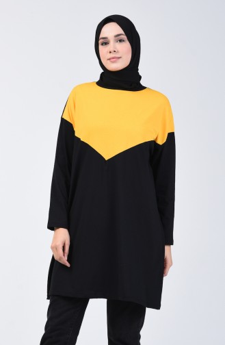 Basic Tunic 5005-02 Black Yellow 5005-02