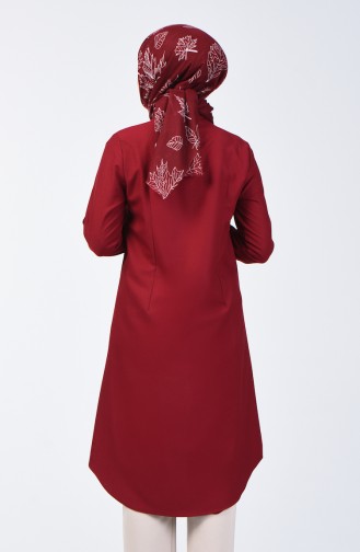 Buttoned Tunic 1622-02 Claret Red 1622-02
