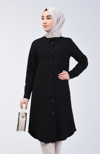 Buttoned Tunic 1622-04 Black 1622-04