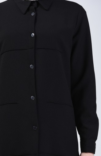 Buttoned Tunic 1622-04 Black 1622-04