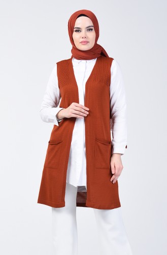 Tobacco Brown Gilet 4121-24